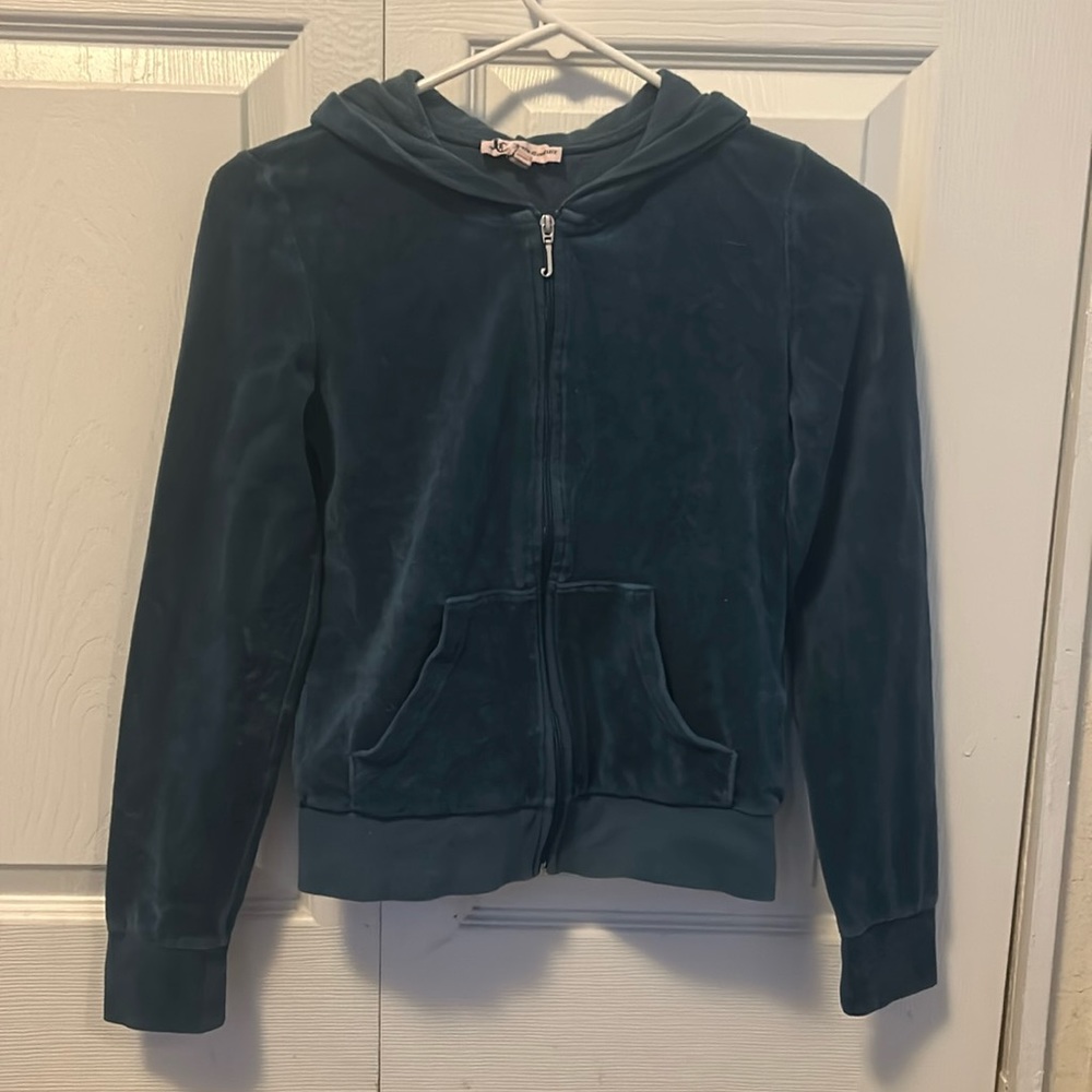 Juicy track suit top embroidered hood